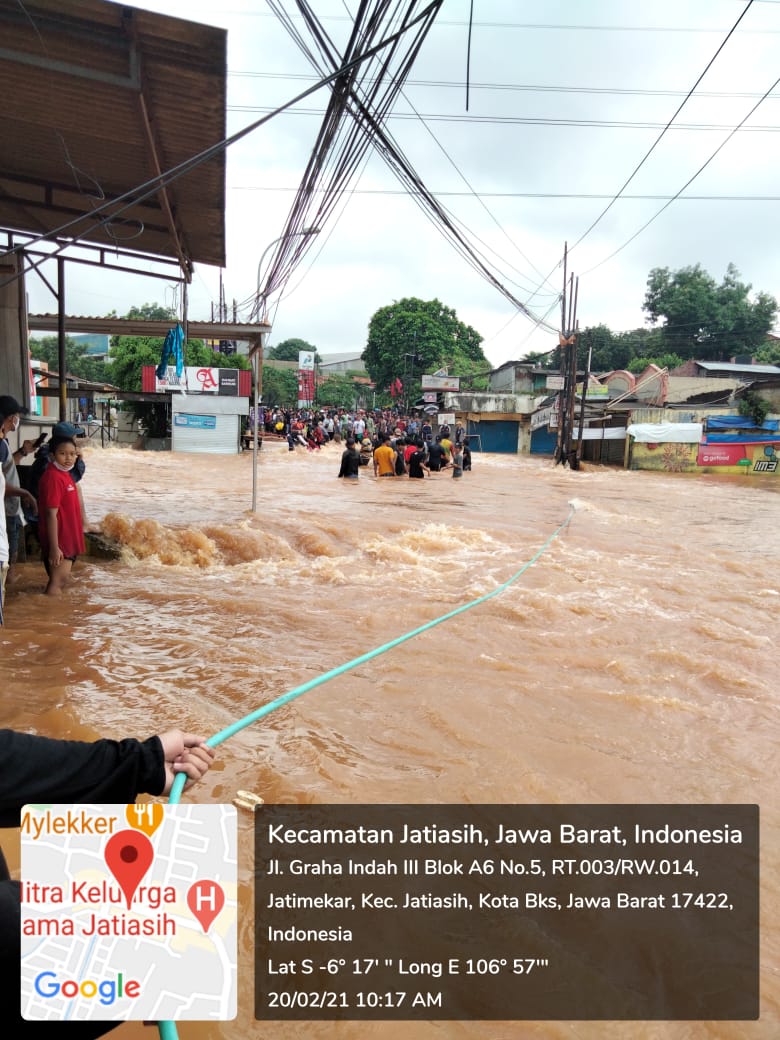 Read more about the article Curah Hujan Yang Tinggi Banjir di Desa Jatimekar Kec Jatiasih Bekasi