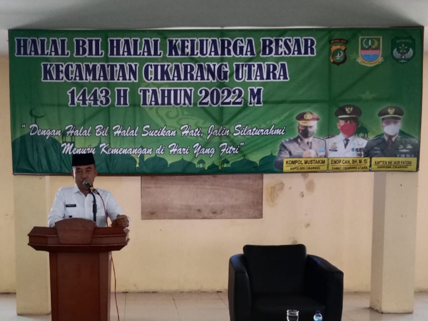 You are currently viewing Halal Bil Halal Keluarga Besar Kecamatan  Cikarang Utara, 1443 H Tahun 2022 M.