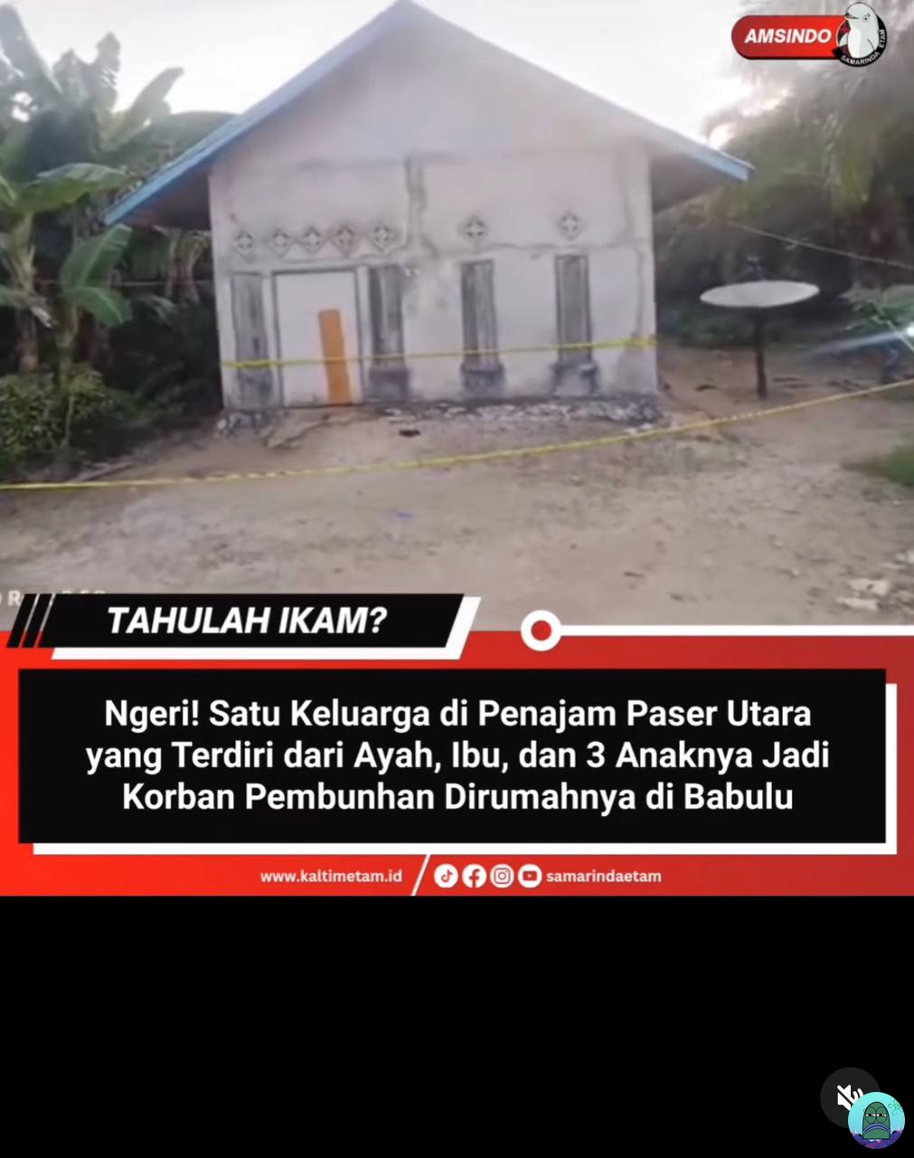 Read more about the article Pembunuhan Sekeluarga Oleh di Penajam Paser Utara, Pelaku Sempat Perkosa 1 Mayat Korban