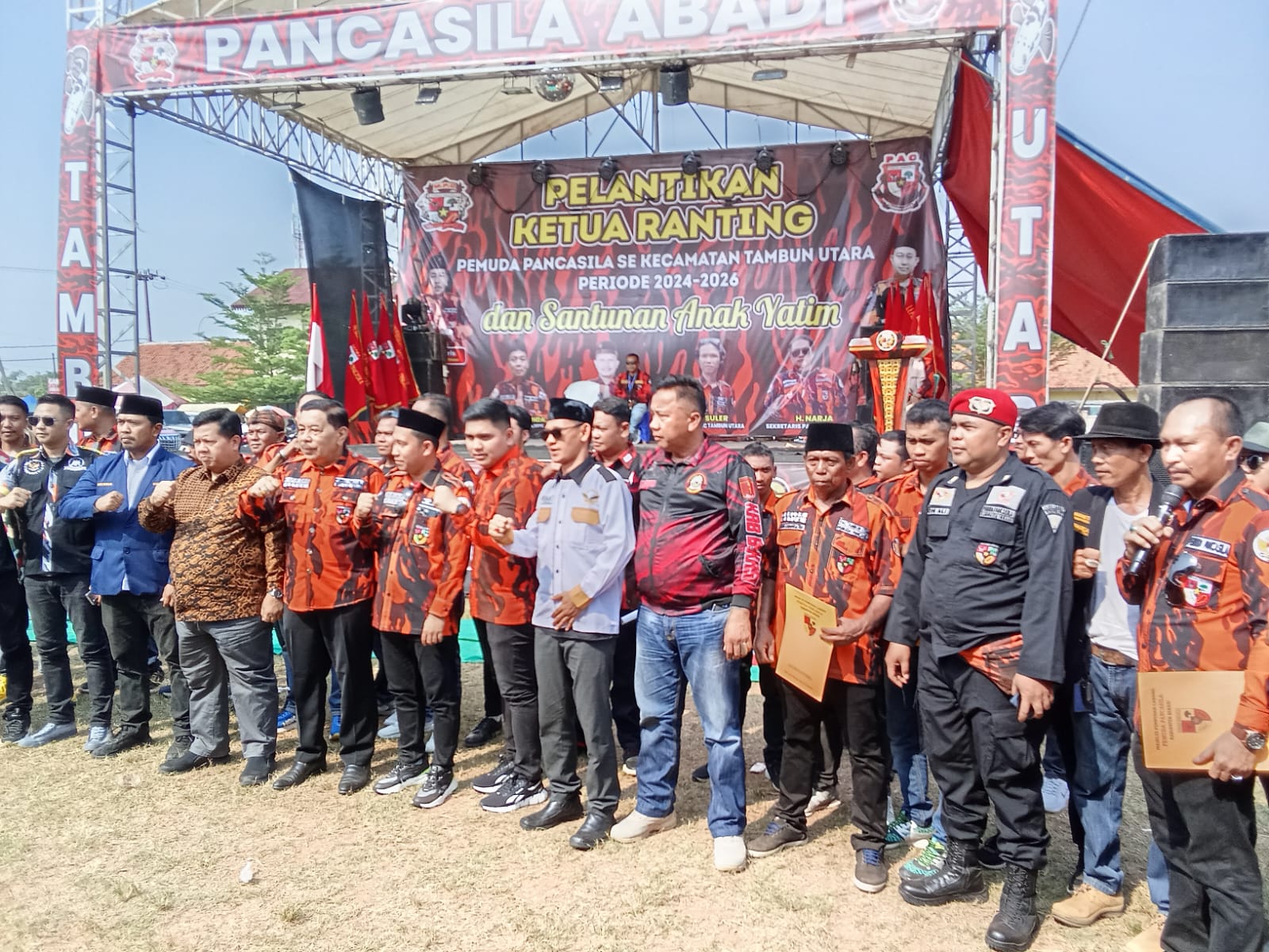Read more about the article Pemuda Pancasila Se Kecamatan Tambun Utara, Gelar Pelantikan Ranting Dan Santunan Anak Yatim Piatu.