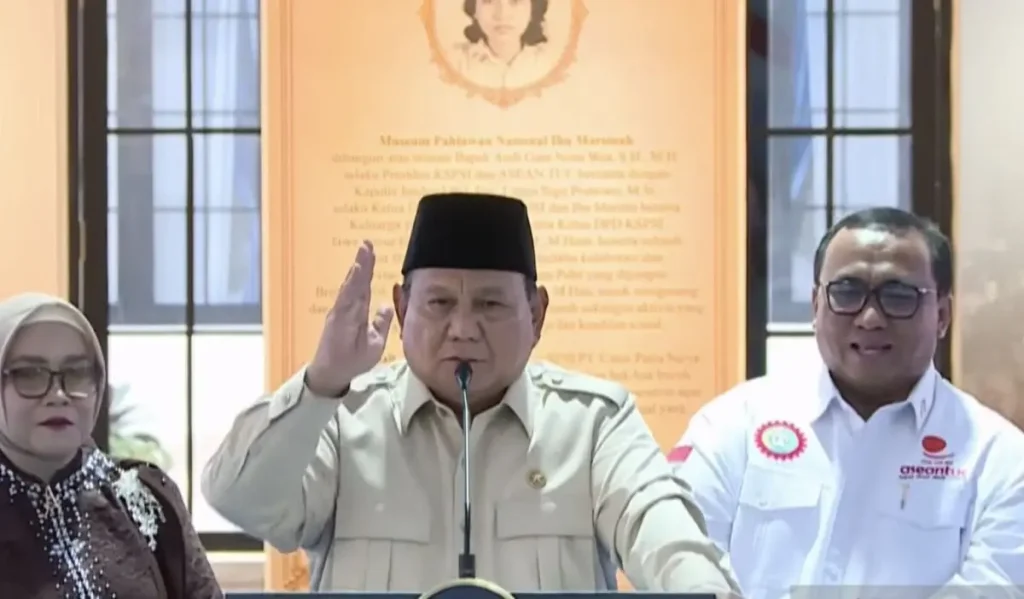 pidato Prabowo soal nilai tukar rupiah melemah