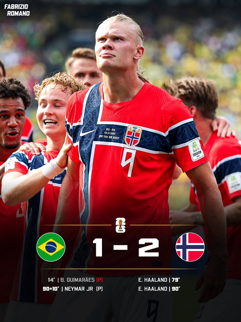 brazil kalah dari norwegia 2-1
