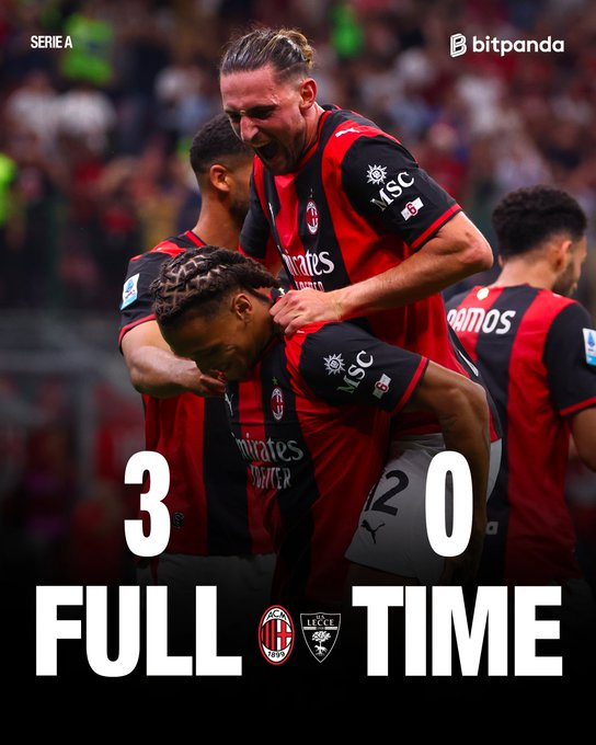 AC Milan Menang 3-0 Lawan Lecce
